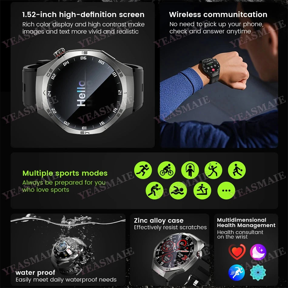 Smart Watch Men Women Watches NFC Bluetooth Call Sports Waterproof Heart Rate Sleep Monitoring Men’s Smart Watch For Android IOS