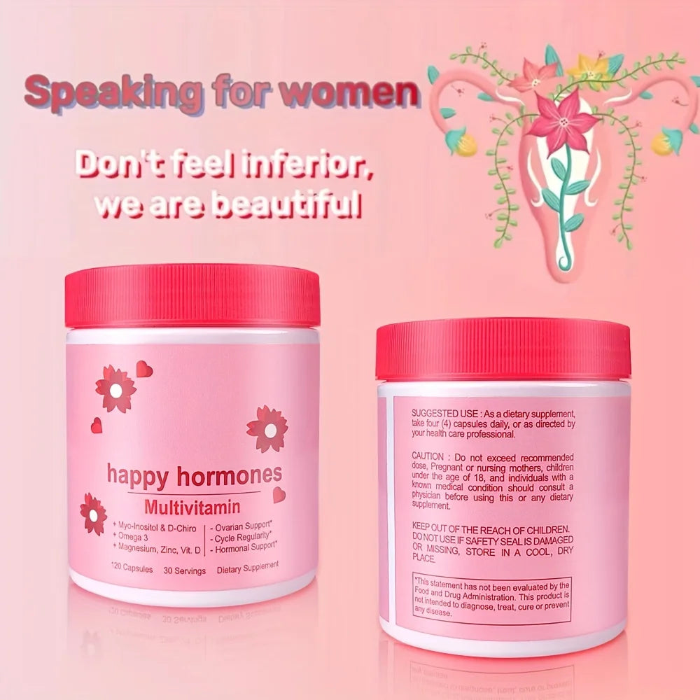 Women's Digestive & Nutritional Inositol Compound Vitamin Gummies for Happy Hormones - 30 Daily Servings