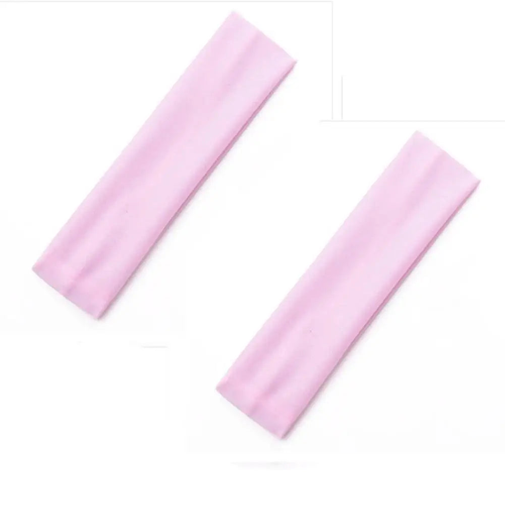 Hot SALE!! 2PCS Sports Headbands High Elastic Women Gym Yoga Hair Bands Exercise Tennis Fitness Running Sweat Head Hair Bands