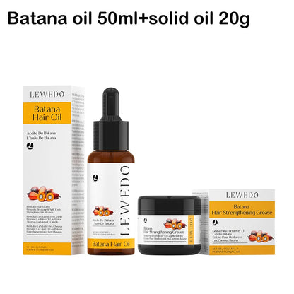 Lewedo Natural Batana Hair Growth Oil Set For Men Women Reduce Hair Loss Treatment Serum Nourish Scalp Anti-Breakage Hair Mask