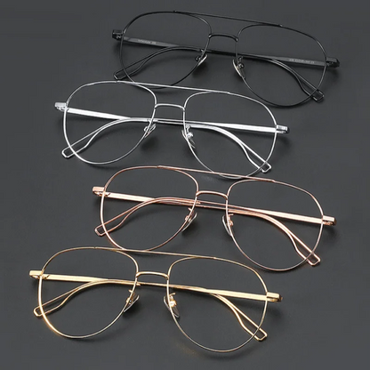 DIEDESEE Ultra Light Titanium Frame Anti blue Light Men's Eyeglass Frame Retro Large Face Optical Prescription Eyeglass Frame