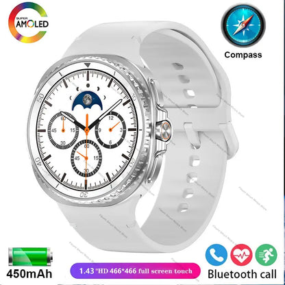 2025 New Smart Watch 8 Classic 46mm Ultra HD Screen ChatGPT GPS NFC Compass Clock Bluetooth Call Waterproof Smartwatch Men Women