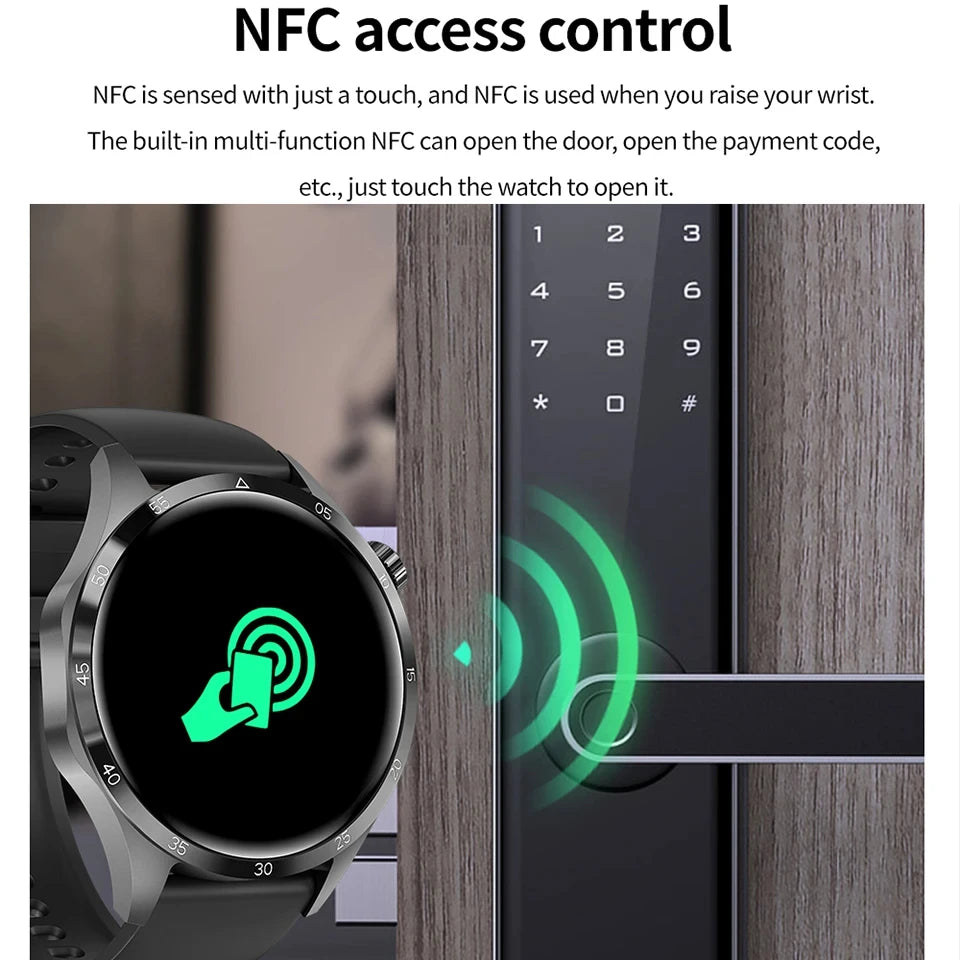 Smart Watch Men Watch 4 Pro AMOLED HD Screen Bluetooth Call NFC Health Monitoring Smartwatch 2024 New Watch GT4Pro