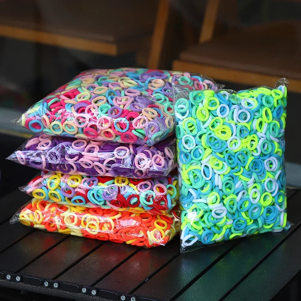 20/50/100Pc Elastic Hair Bands Girls Hair Accessories Mini Colorful Nylon Headband Kids Ponytail Holder Scrunchie Ornaments Gift