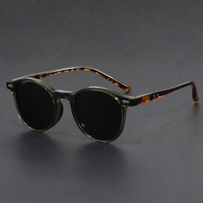 Korean Ultra Light Polarized Sunglasses Round Frame UV400 Sun Glasses Retro Trendy Fashion Driving Shades Men Women Versatile