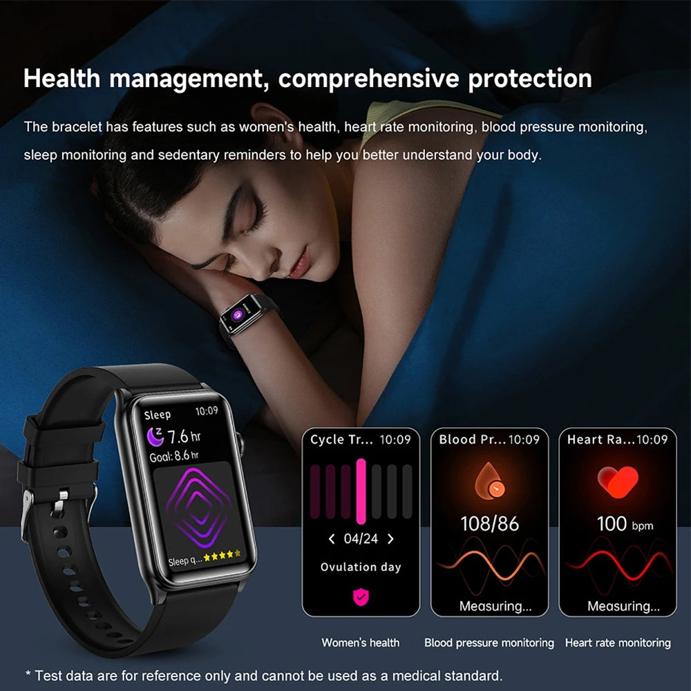 2025 New Medical Grade Health Monitoring Smartwatch Blood Oxygen Blood Pressure BT Call Women's Health smart Watch
