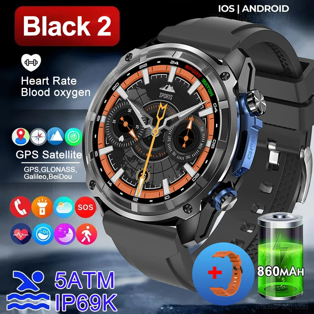 DT G1 Outdoor Sports Smartwatch 860mAh Battery 1.53inch AMOLED Screen Men's Watch Compass 5ATM Waterproof BT Call Smart Watch