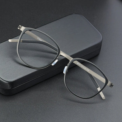 Denmark Designer Screwless Eyewear Pure Titanium Square Vintage Eyeglasses Frame Men Full Frame Prescription Eyeglasses Frames