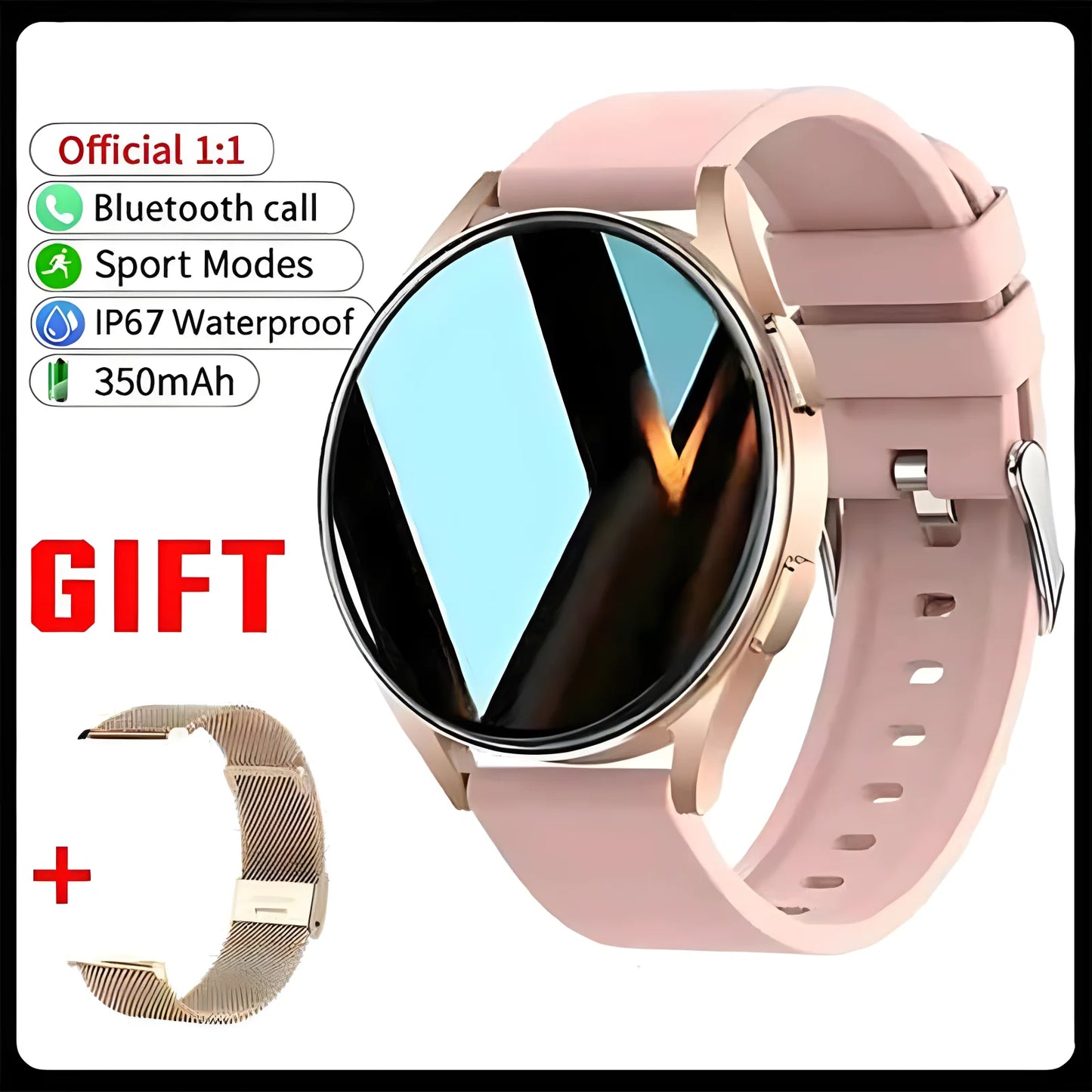 2025 New Watch 6 Bluetooth Call Smart Watch 1.39” 240*240 Custom Dials Sport Men Women Health Monitor Smartwatch For Android IOS
