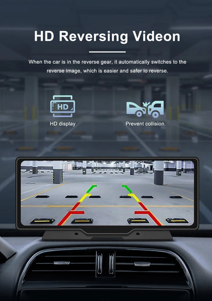 10.26 Inch Car Mirror Radio Multimedia Video Player Universal Wireless Carplay 5G Wifi BT High-performance CPU HDR QLED Screen