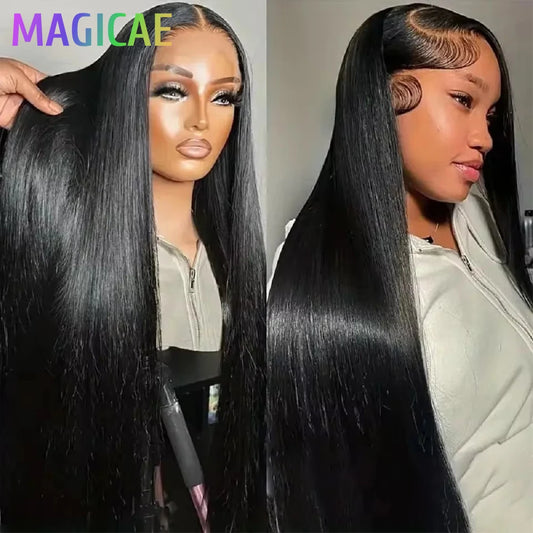 30Inches 13X4 Lace Frontal Straight Wig For Women Highlight Piano 27 Color Synthetic Natural Black Color Long Prepluck Baby Hair