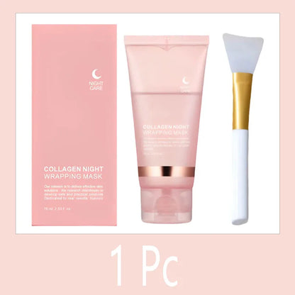 Korean Collagen Wrapping Peel Off Facial Mask Elasticity Hydration Reduces Sagging Dullness Hydrolyzed Collagen Skin Care