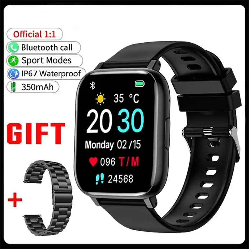 New SmartWatch 1.77" Big Color Screen Full Touch Custom Dial Smart Watch Bluetooth Call with App Support Smart Watch Women Men