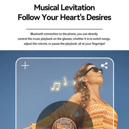 Smart Glasses with 500W Pixel Camera Photography Bluetooth Calling Music Playback Voice Control Head Mounted Sunglasses