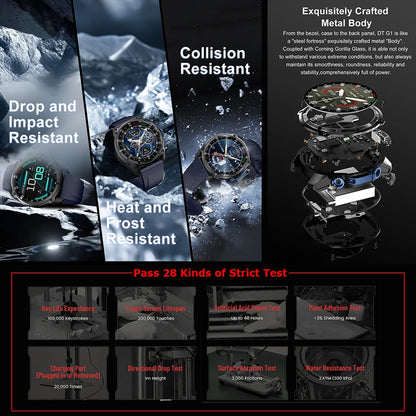 New T-Rex Militray Man Smart Watch 2025 Built-in GPS Offline Map 4GB Memory Professional Waterproof Watches Men Smart Bracele