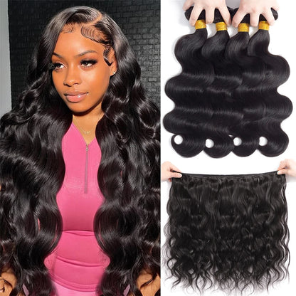Brown Human Hair Bundles Body Wave Bundles Human Hair Brazilian 1/3/4 PCS Bundle Deal Hair Weft 100% Raw Hair Extensions On Sale