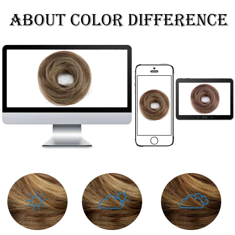 WIGSIN Synthetic Messy Dount Hair Buns Updo Chignon With Elastic Hair Exension for Women Daily Lazy Hair Accessories