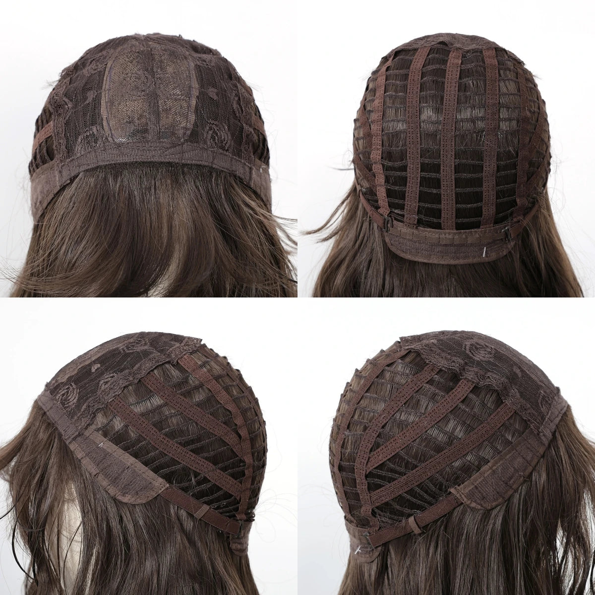 12 Inch Brown Bob Natural Wig Synthetic Cute Hair Short Wavy Curly Wig With Bangs For Women Daily Party Use Heat Resistant Fiber