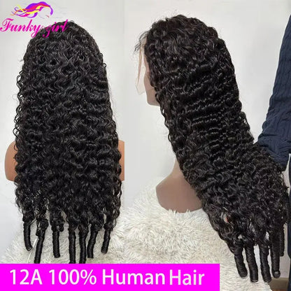 12A Burmese Curly Human Hair Wigs Brazilian Pixie Curls 200% Transparent Lace Frontal Wig For Women Burmese Curly Full Lace Wigs