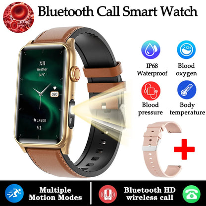 2025 New Smart Watch Men ECG+PPG Blood Pressure Blood Oxygen Health Monitor Sport Fitness AI Vocie BT Call Flashlight Smartwatch
