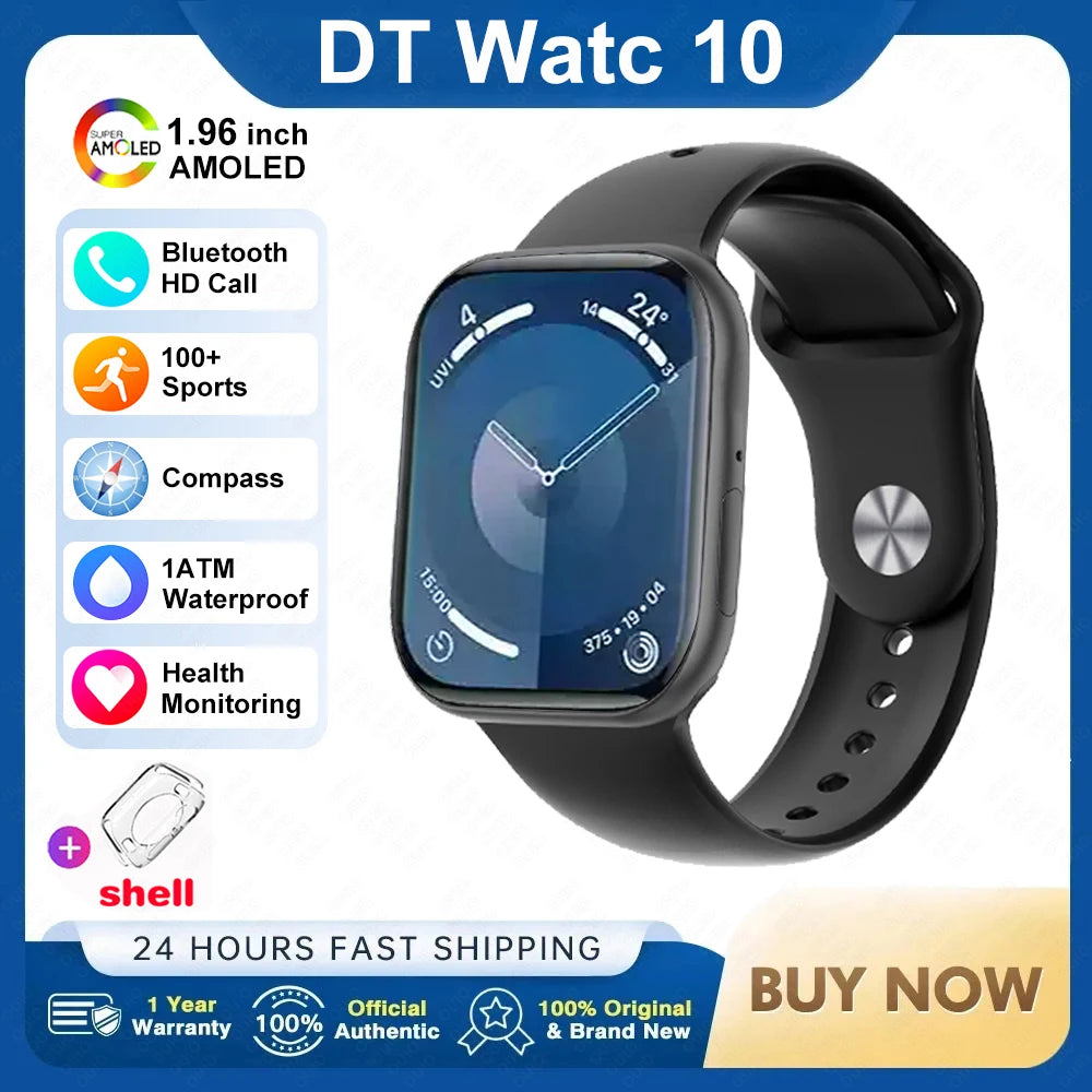 2025 For IOS GPS NFC Watch 10 Smart Watch Men HD AMOLED Memory Music 3D Surround Bluetooth Call Waterproof Smartwatch Woman