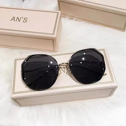 Square Sunglasses Woman Fashion Rimless Gradient Sun Glasses Brand Designer Sunglasses for Women Очки Солнечные Женские Очки