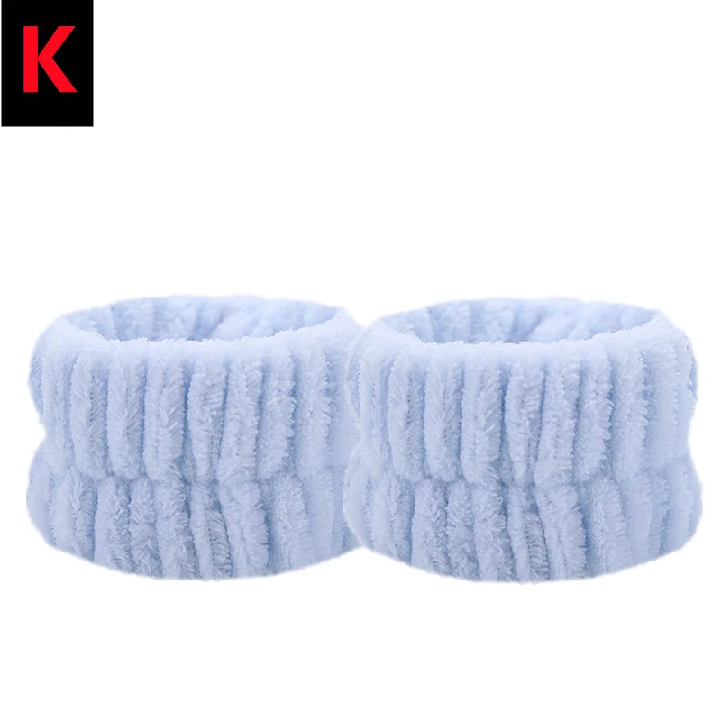 4/2PCS Reusable Wrist Washing Belt Soft Microfiber Towel Wristbands Washing Face Water Absorption Prevent Wetness Wrist Washband