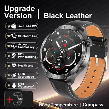 New NFC Bluetooth Call Smart Watch Men GPS Sports Fitness Watches 1.85" Heart Monitor IP68 Waterproof Smartwatch For Android IOS