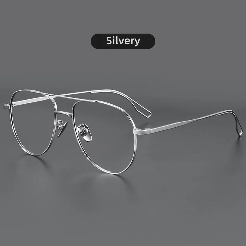 DIEDESEE Ultra Light Titanium Frame Anti blue Light Men's Eyeglass Frame Retro Large Face Optical Prescription Eyeglass Frame