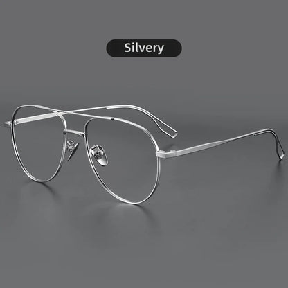 DIEDESEE Ultra Light Titanium Frame Anti blue Light Men's Eyeglass Frame Retro Large Face Optical Prescription Eyeglass Frame