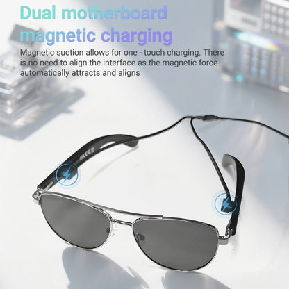 GT-32 AI Smart Photochromic Glasses Multifunction Camera Bluetooth5.3 Call Voice Assistant Music Player Translate Glasses