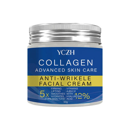 Retinol Collagen Moisturizing Cream - Contains Hyaluronic Acid - Caffeine - Vitamin C and E - Firming and Lifting Skincare - 5X Smoother - 5X Firmer - 12X Brighter Skin - Non-Greasy Formula - 50g