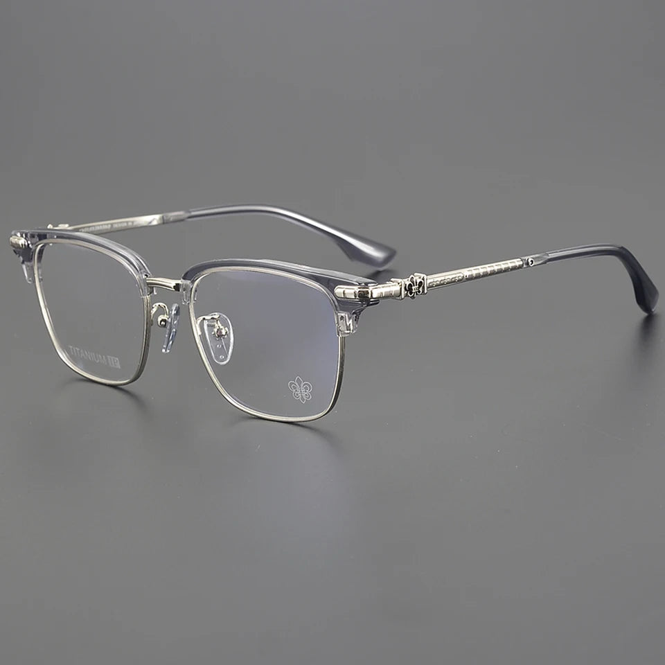 2025 Ultra Light Pure Titanium Fashion Luxury Women Square Business Glasses High Quality Men Optical Prescription Glasses Frame