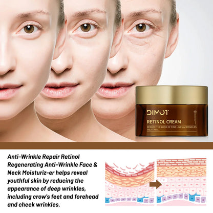 Dimot Retinol Face & Eye Cream Set Anti-Aging Moisturizer for Wrinkles Fine Lines & Dark Circles All Skin Types Hydrate & Repair