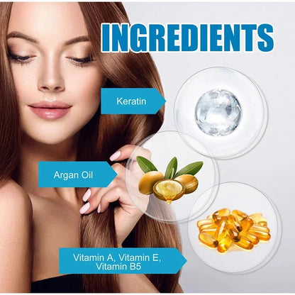 Rice Essence Hair Care Oil Keratin Repair Dry Frizzy Hair Anti Hair Loss Hair Soft Smooth Shiny Deep Moisturizer Nourish Scalp