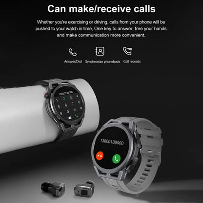 2025 Wireless Headset 2-In-1 Smartwatch Man Bluetooth Voice Call  Waterproof Smart Watch Distance Activity Tracker Music Watches