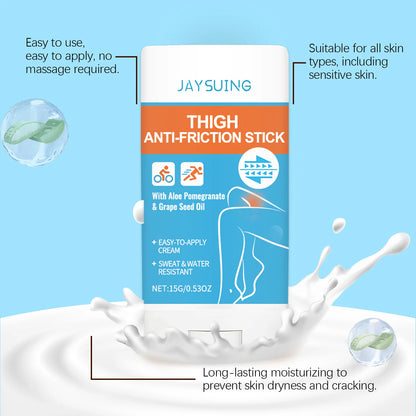 Jaysuing Thigh Smooth Anti-Friction Cream Stick Reduce Friction Reduce Inflammation for Running Cycling Anti Sweat Skin Cream