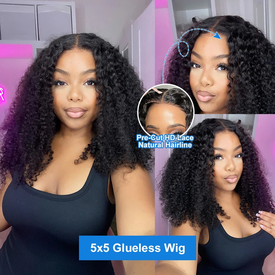Xcurly Curly Short Bob Human Hair Wigs 13x4 13X6 HD Lace Frontal Wig Brazilian Deep Wave 5x5 Closure Wig For Women Pre Plucked