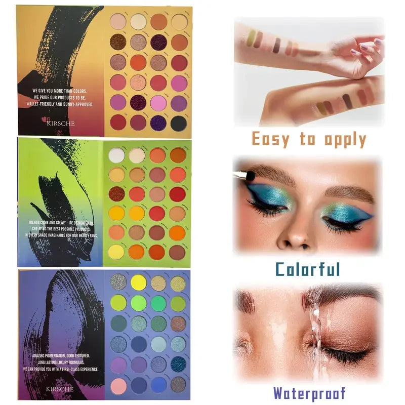 72-color book eyeshadow palette, three-layer 3D eyeshadow, pearlescent matte glitter palette All-in-OneComplete Makeup Kit