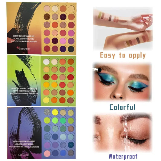 72-color book eyeshadow palette, three-layer 3D eyeshadow, pearlescent matte glitter palette All-in-OneComplete Makeup Kit