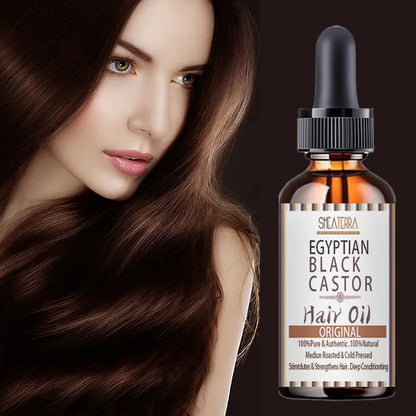 black castor oil hair care essential oil is gentle and non irritating, nourishes the scalp, strengthens hair roots, and makes ha