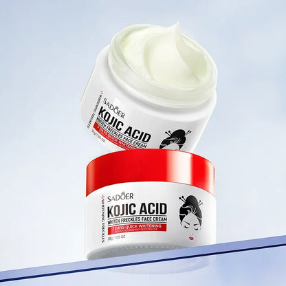 1/2/4pcs SADOER Kojic Acid Face Cream Moisturizing Freckle Removing Creams Brightening Hydrating Facial Cream Skin Care Products