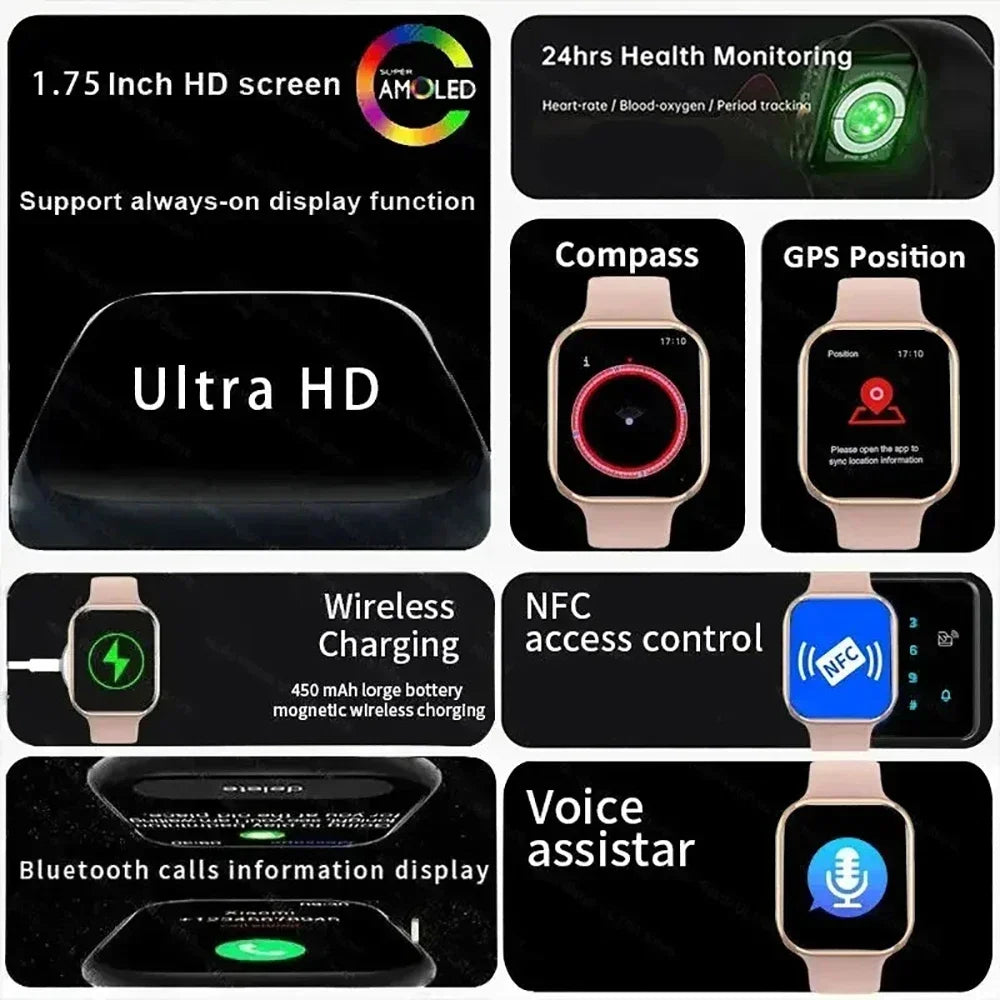 HK10 Pro Max AMOLED Screen Smart Watch NFC Bluetooth Connection 46mm Local Music Recording Adult Smart Watch Sersies