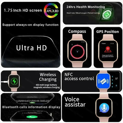 HK10 Pro Max AMOLED Screen Smart Watch NFC Bluetooth Connection 46mm Local Music Recording Adult Smart Watch Sersies