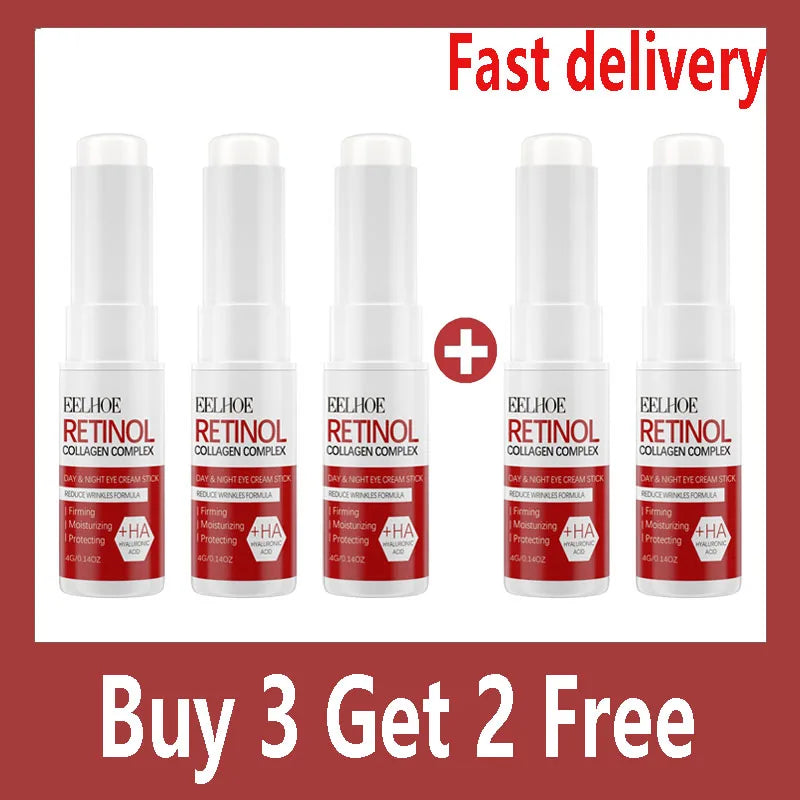 Retinol Eye Cream Collagen Multibalm Stick Reduce Wrinkles Eye Bag Hyaluronic Acid Anti Dark Circle Puffiness Eye Care Products