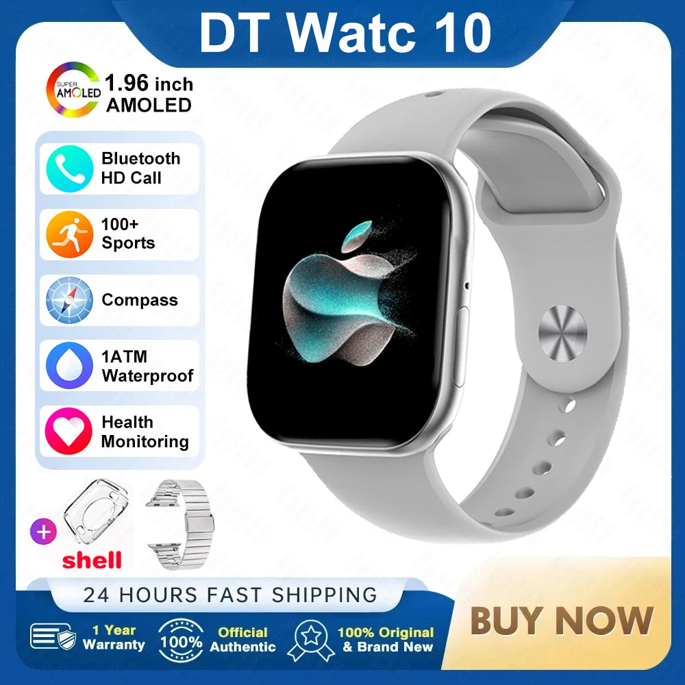 2025 For IOS GPS NFC Watch 10 Smart Watch Men HD AMOLED Memory Music 3D Surround Bluetooth Call Waterproof Smartwatch Woman