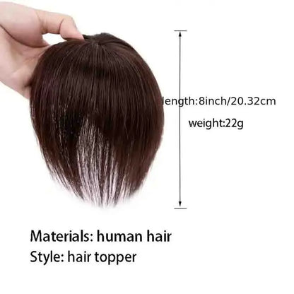 Thick Human Hair Topper Invisible Breathable Straight Hair Topper Clip-in Hair Topper for Hair Loss
