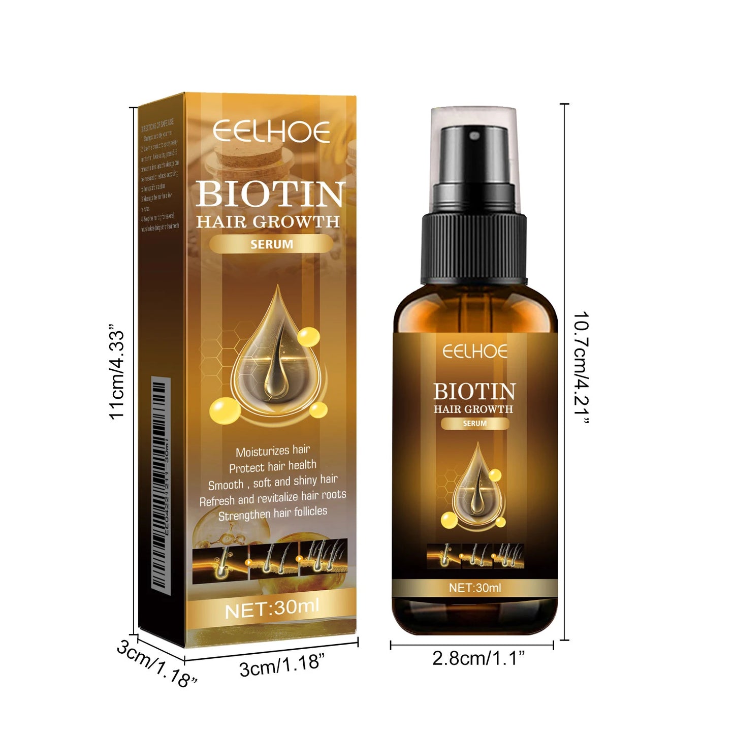 Magic Biotin Hair Serum Strengthen Smoothing Deep Nourishing Frizzy Hair Product Damaged Repair Spray Hair Oil Serum Scaclp Care