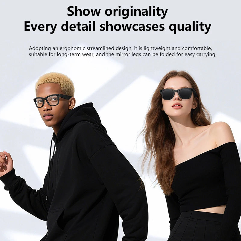 Xiaomi 8K HD AI Smart Camera Glasses With Long-lasting Battery Voice Assistant Control Calling Music Outdoor Photo-grey Glasses