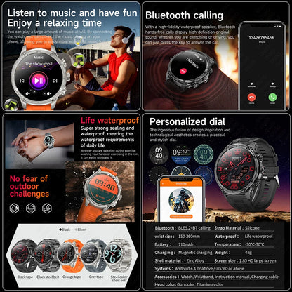 For Huawei Xiaomi GPS Track Smart Watch Men 1.85-Inch Ultra HD AMOLED Screen 710 Mah Battery Bluetooth Call SmartWatch 2025 New